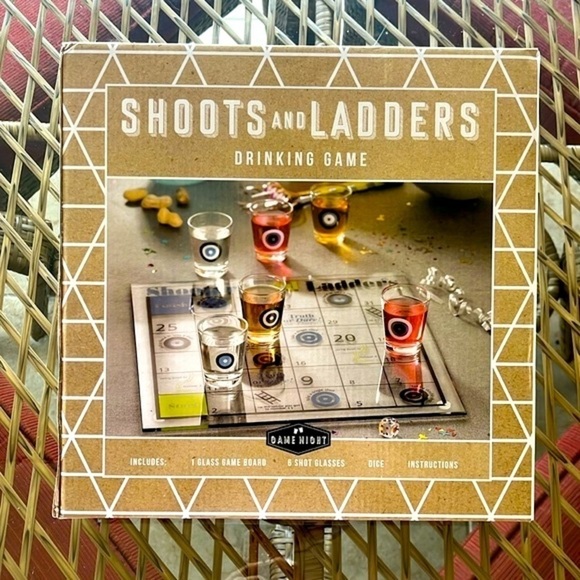 Brand New Shoots & Ladders Drinking Game Glass Party Shot Glasses Game Night - Picture 13 of 13